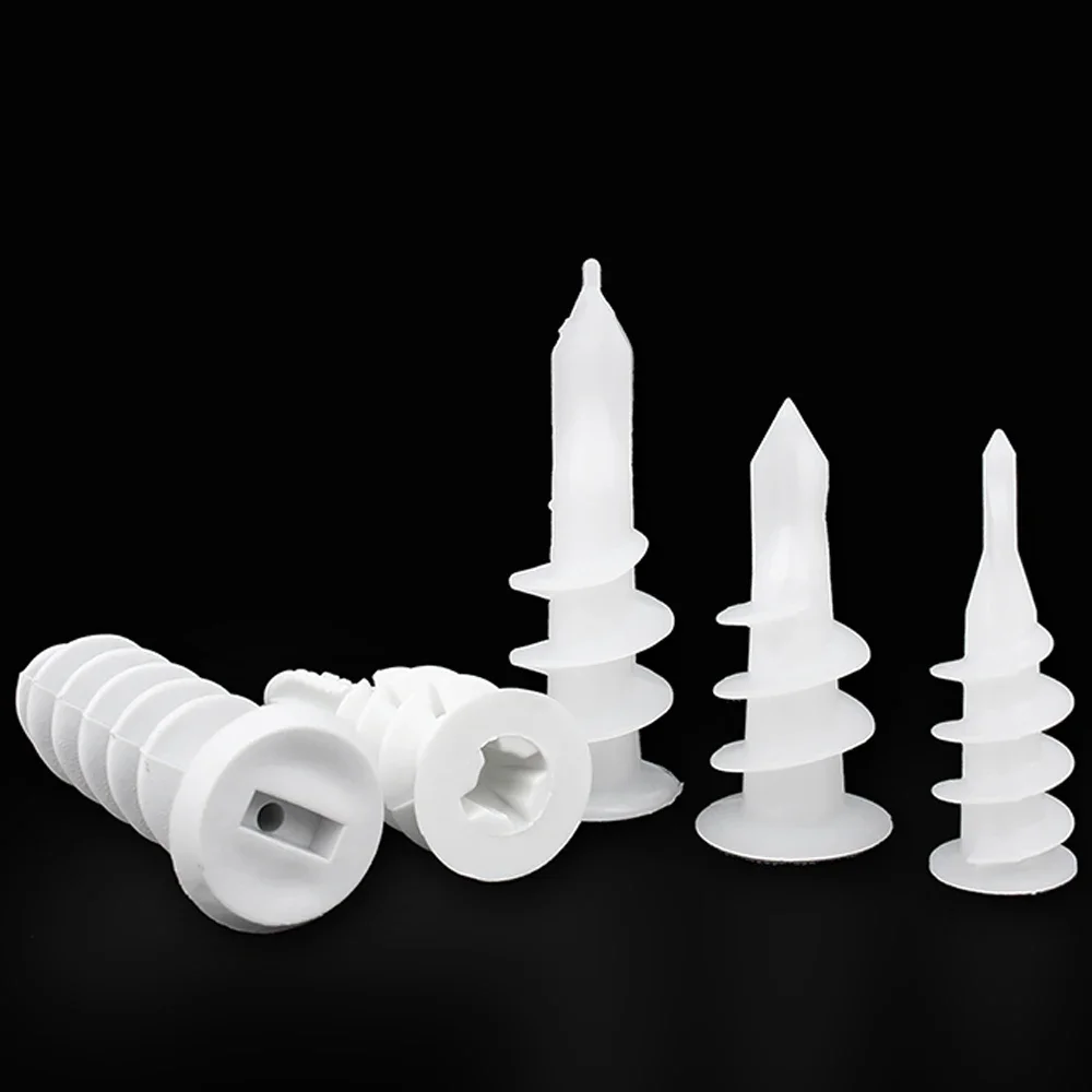 Plastic Nylon Self Drilling Drywall Anchor with Tapping Screw for Plasterboard Gypsum Hollow Cavity Wall Expansion Plug