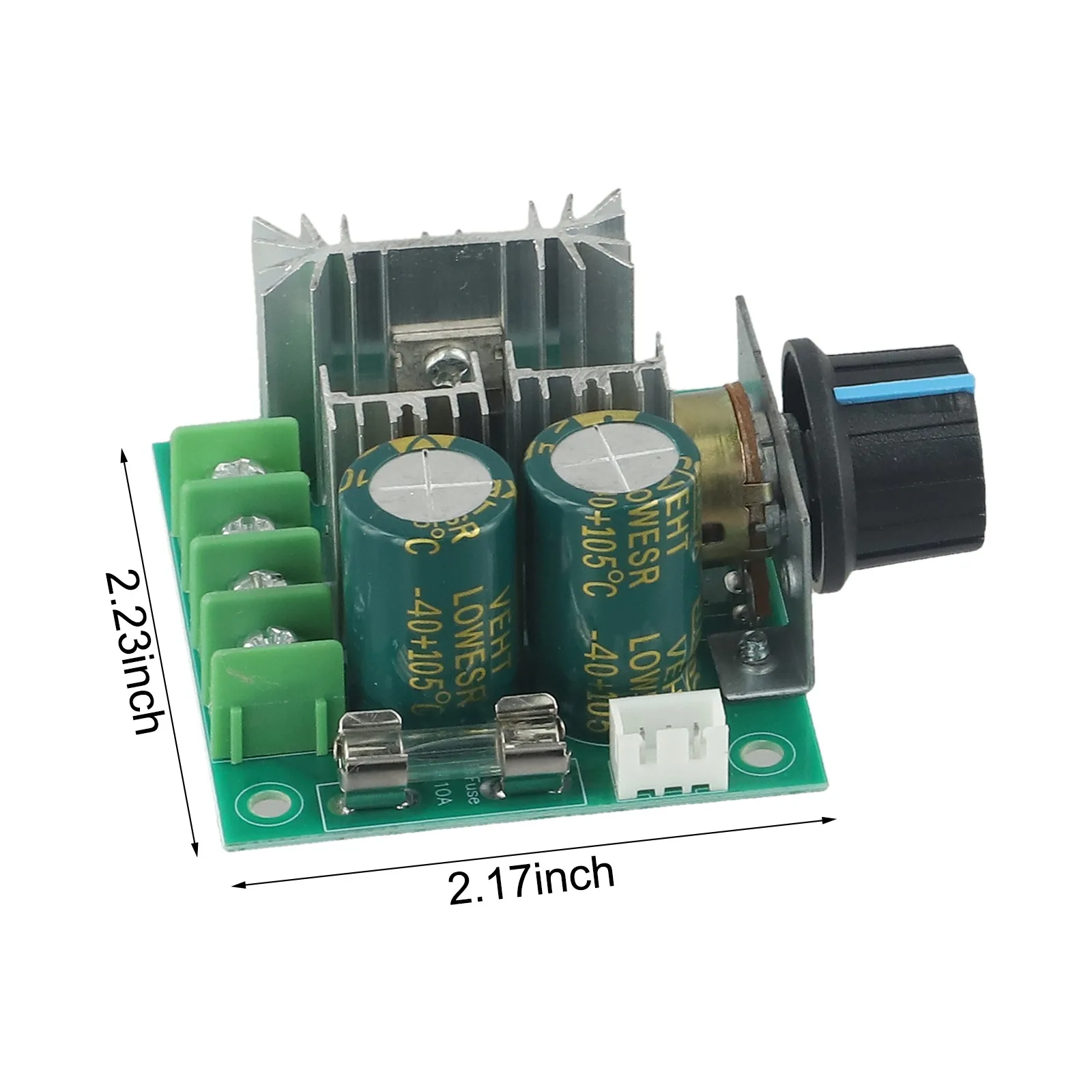 1pc 12V-40V DC Motor Speed Regulator 10A Speed Control Switch Voltage Regulator With Built-in Fuse Reverse Power Protection