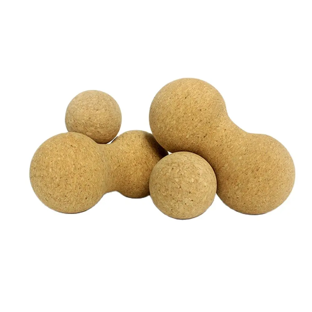 Eco Friendly Cork Single Peanut Massage Ball for Muscle Exercise Relaxation