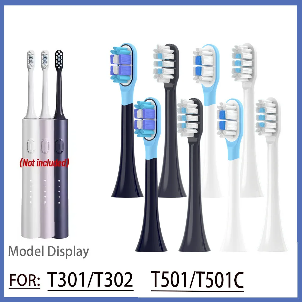 2-8pcs Replacement Toothbrush Heads for MIJIA T301/T302/T501 Sonic Electric Tooth Brush Soft Bristle Nozzles Vacuum Packaging
