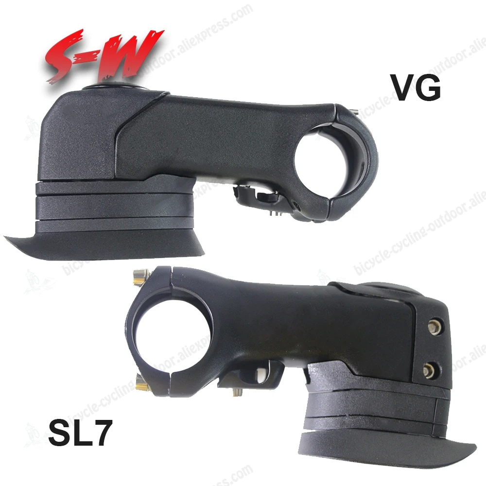 

S-W VG/SL7 Aluminum Alloy 6Degree Bike Stem 90-110mm Bicycle Computer Stand SL7 Gasket and Cover Cycing Parts