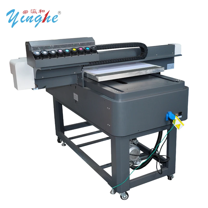Premium YH-6090 UV Flatbed Printer For Custom Logo Printing On Acrylic Glass Wood Metal Phone Case Souvenir Crafts