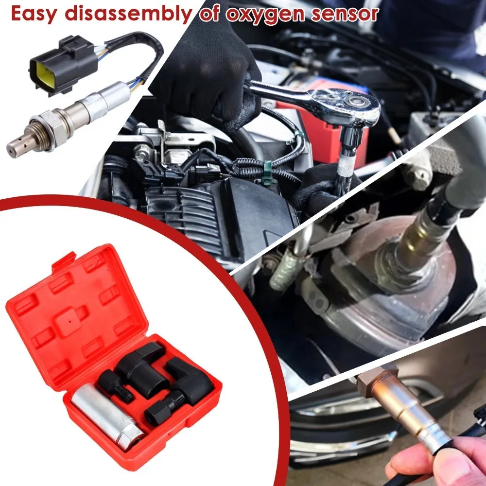 ชุดประแจถอดเซ็นเซอร์ออกซิเจนรถยนต์ 3/5 ชิ้น ขนาด 22 มม. พร้อมหัวขัน 1/2 นิ้ว และ 3/8 นิ้ว สำหรับถอดเซ็นเซอร์ออกซิเจน