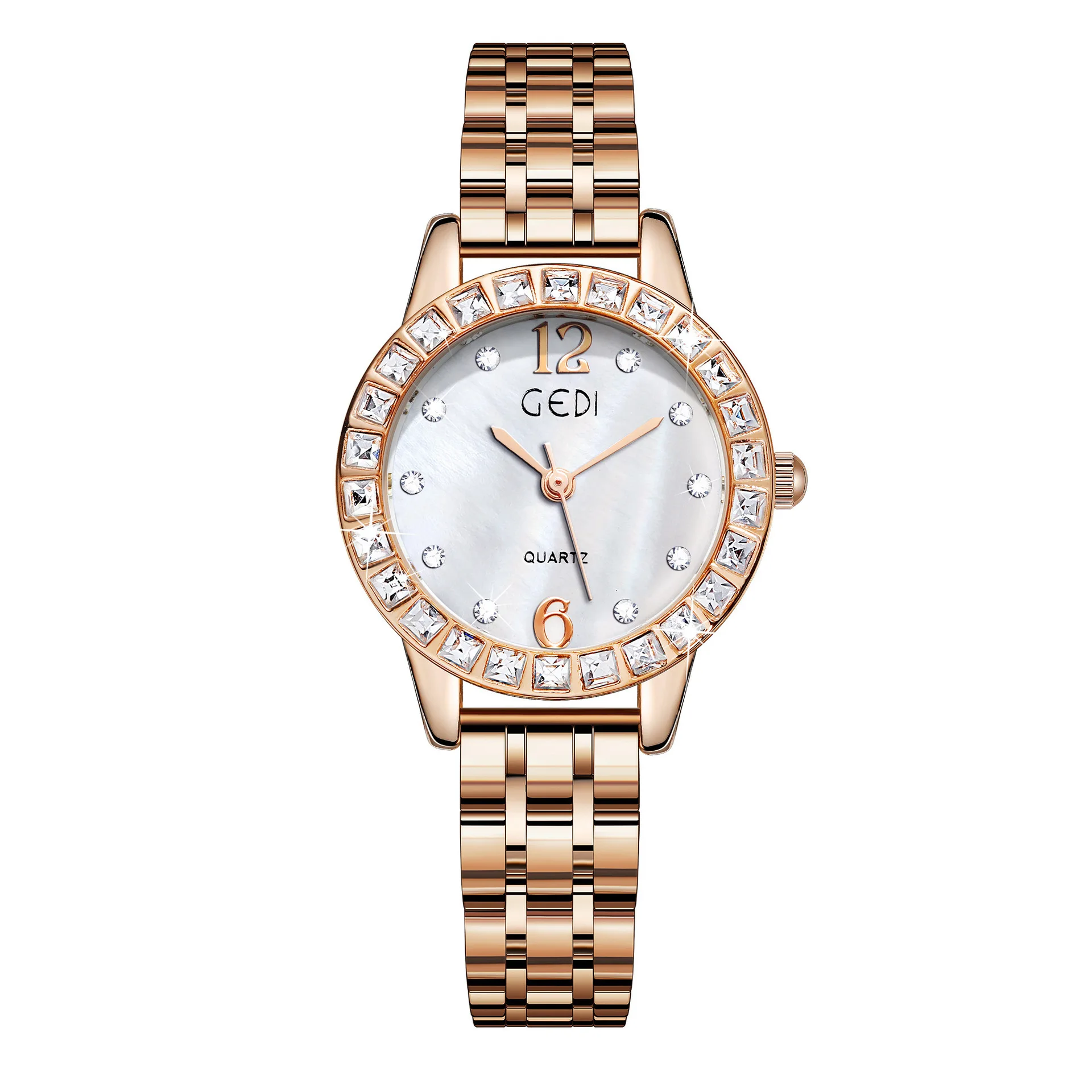 

Женские новые легкие роскошные водонепроницаемые часы с рябчиковым циферблатом, цыганский студенческий кварцевый стальной ремень