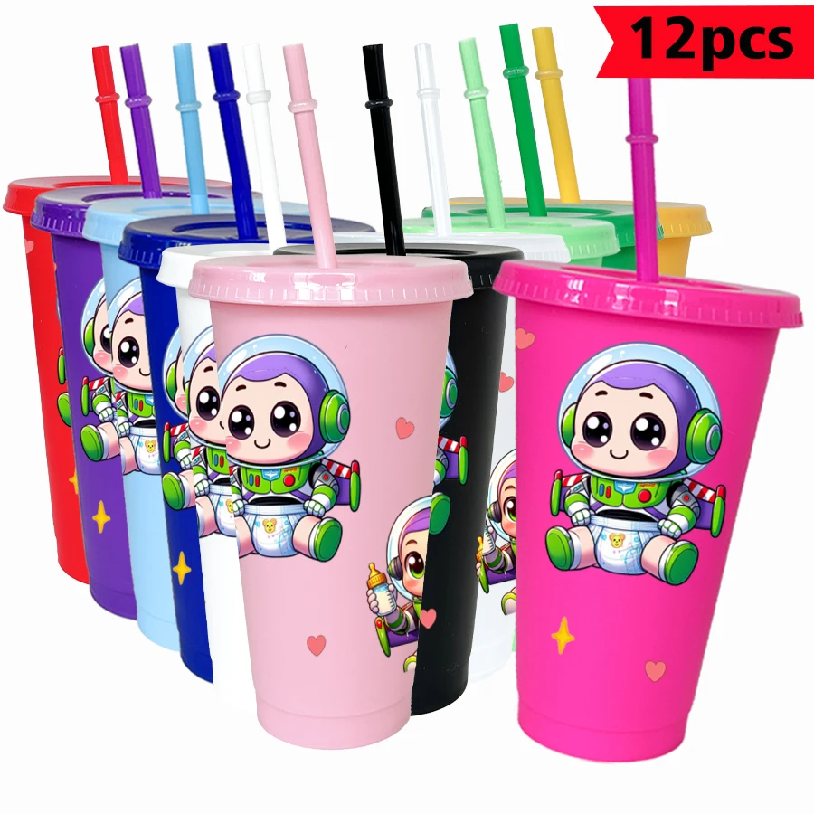 

12pcs Disney Toy Story Astros 26oz Colorful Plastic Tumbler Birthday Party Drinkware Juice Coffee Cups