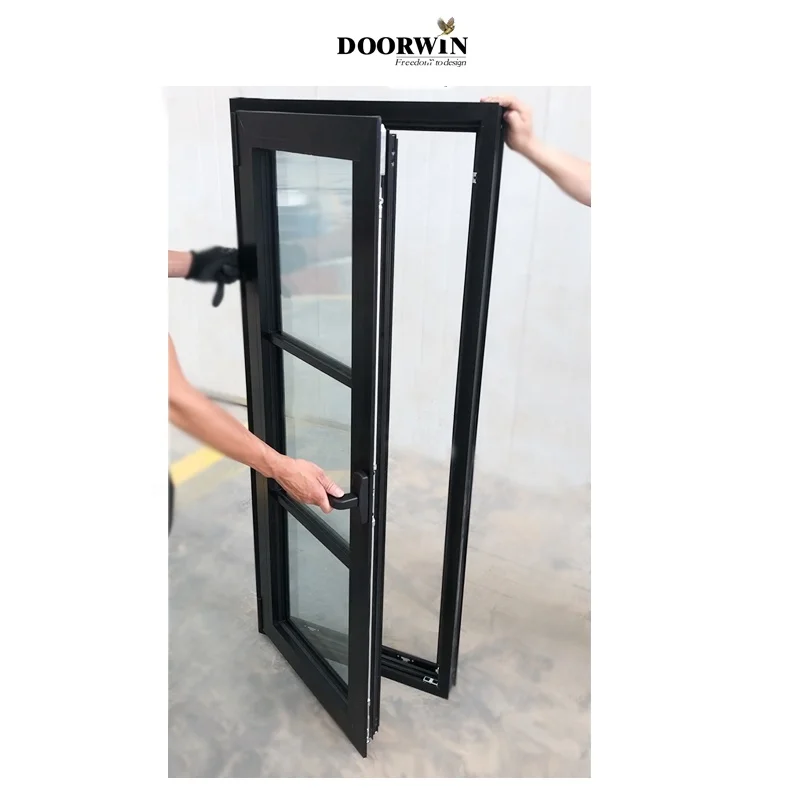 2023 Hot Selling Cost-effective Modern Residential Housing Thermal Break French Window Tilt And Turn Casement Windows