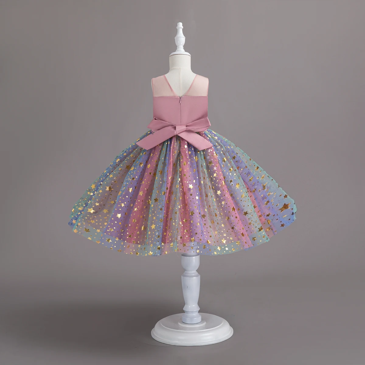 1-10 Years Baby Girl Clothing Rainbow Sequins Dress For Christmas Halloween Brithday Party Kid Girl Wedding Princess Dresses