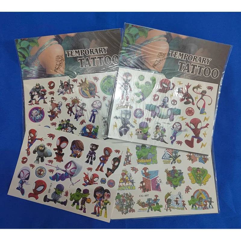 1 قطعة Spidey وأصدقائه المذهل الوشم المؤقت للأطفال حفلة عيد ميلاد لوازم تفضل لطيف الوشم ملصقات الديكور