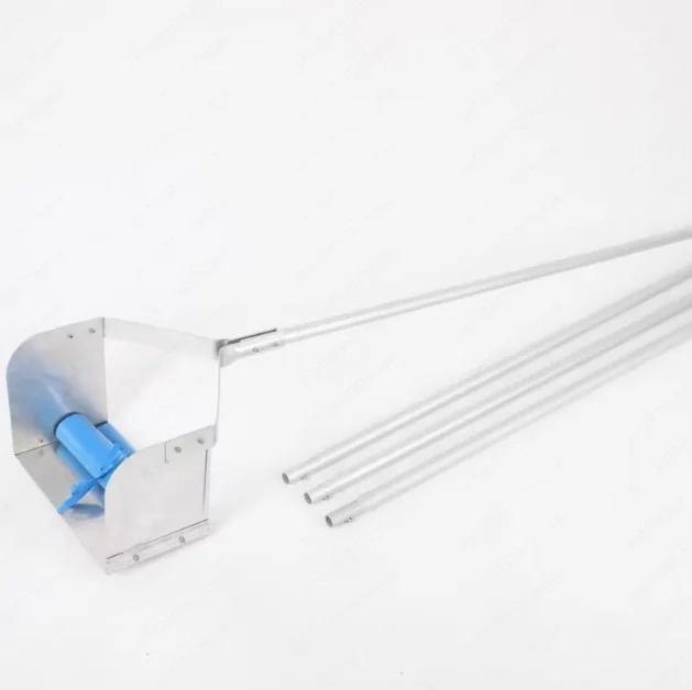 Roof Snow Rake with PVC Coated Aluminum Pole, Telescoping Safe Snow Removal Tool for House Gutter