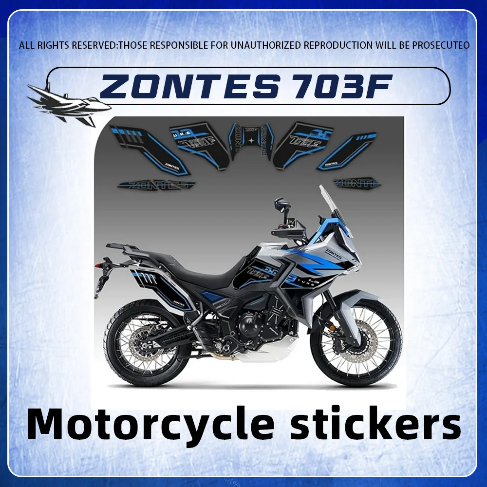 FOR ZONTES 703F Stickers, Decal Fuel Tank Stickers, Anti-slip Motorcycle Body Protective Stickers, Wear-resistant