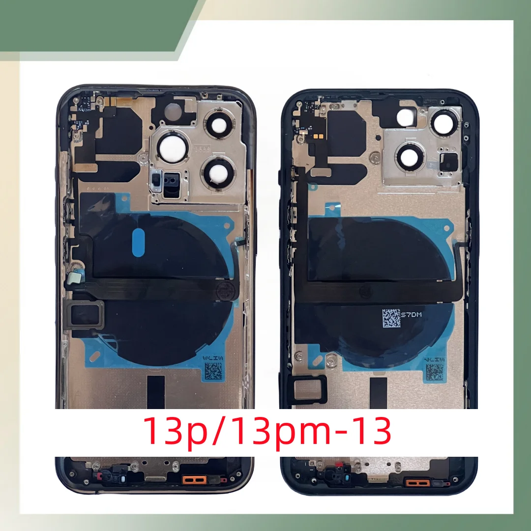 

High Quality For Iphone 13promax / 13mini Back Cover Housing Battery Middle Chassis Frame Assembly Door Rear with Flex Cable