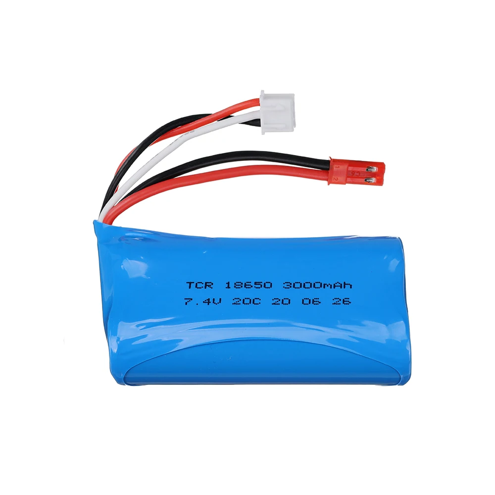 7.4V 3000MAh Li-Ion แบตเตอรี่สำหรับ Wltoys A959 MJX F45รีโมทคอนโทรลเฮลิคอปเตอร์รถเรืออะไหล่ของเล่นขายส่ง2S 7.4V 18650แบตเตอรี่