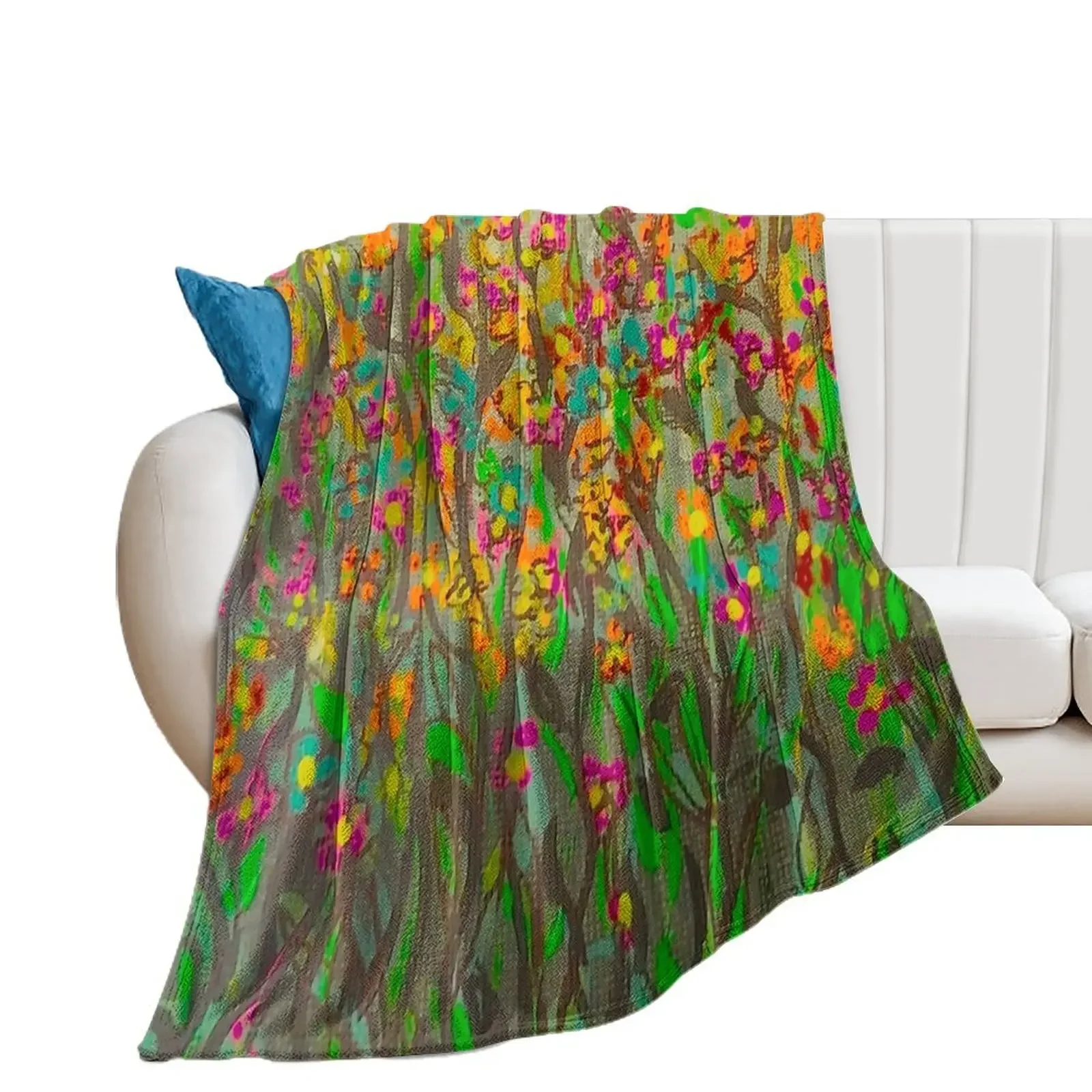 

Florets (5) - Wild Flower Meadow Throw Blanket blankets ands Weighted Furrys Blankets
