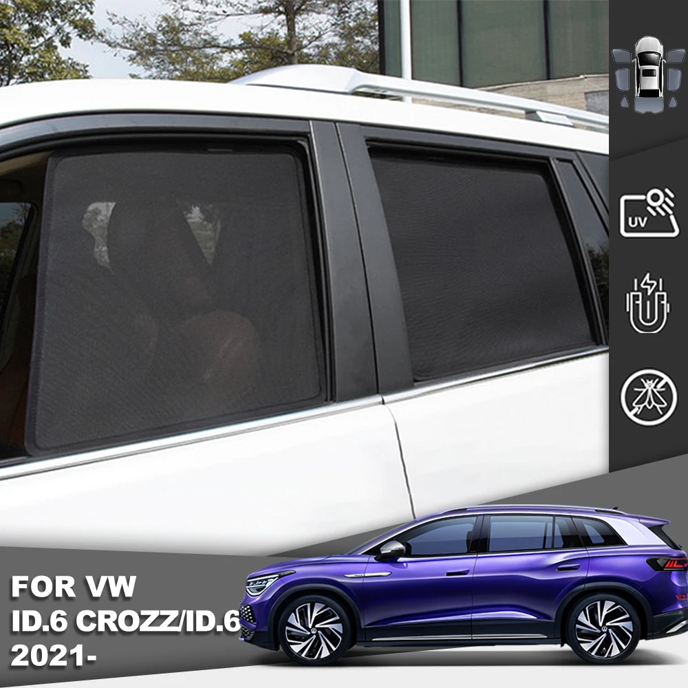 

Для Volkswagen VW ID.6 Crozz ID6 2021 2022 2023 2024 автомобильный солнцезащитный козырек переднее лобовое стекло занавеска задняя боковая детская оконная козырек от солнца