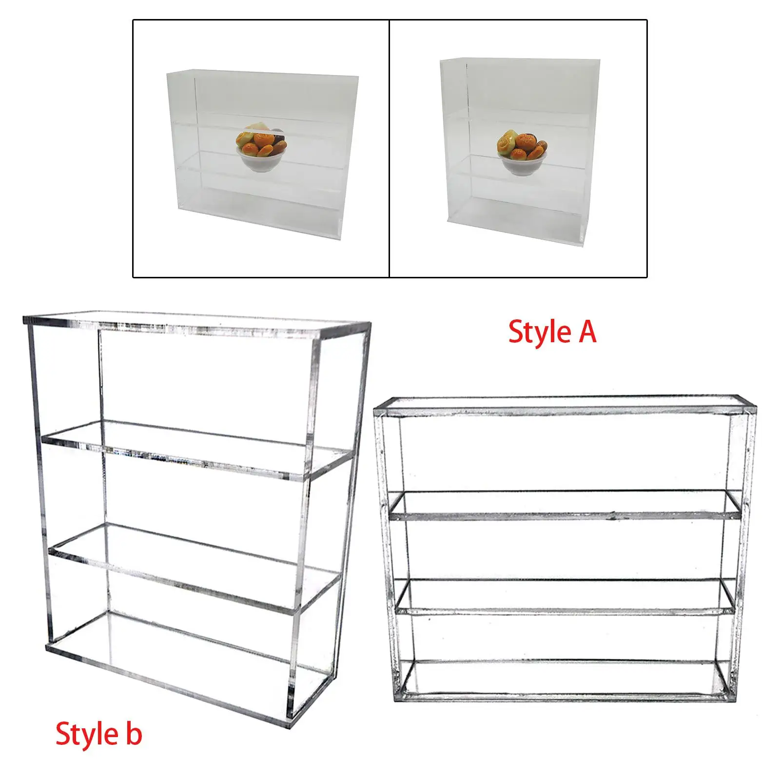 

Dollhouse Miniature 3 Layers Bookshelf Decoration 1:12 Scale Rack for Diorama Life Scene Dollhouse Micro Landscape Accessories