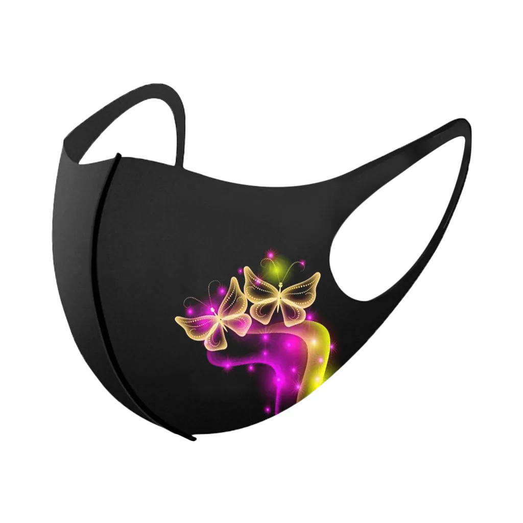 1pc Adult'S Fashion Printed Reusable Protective Mask Suitable For Outdoor Activities Comfortable Mask Multiple Styles Of Masks