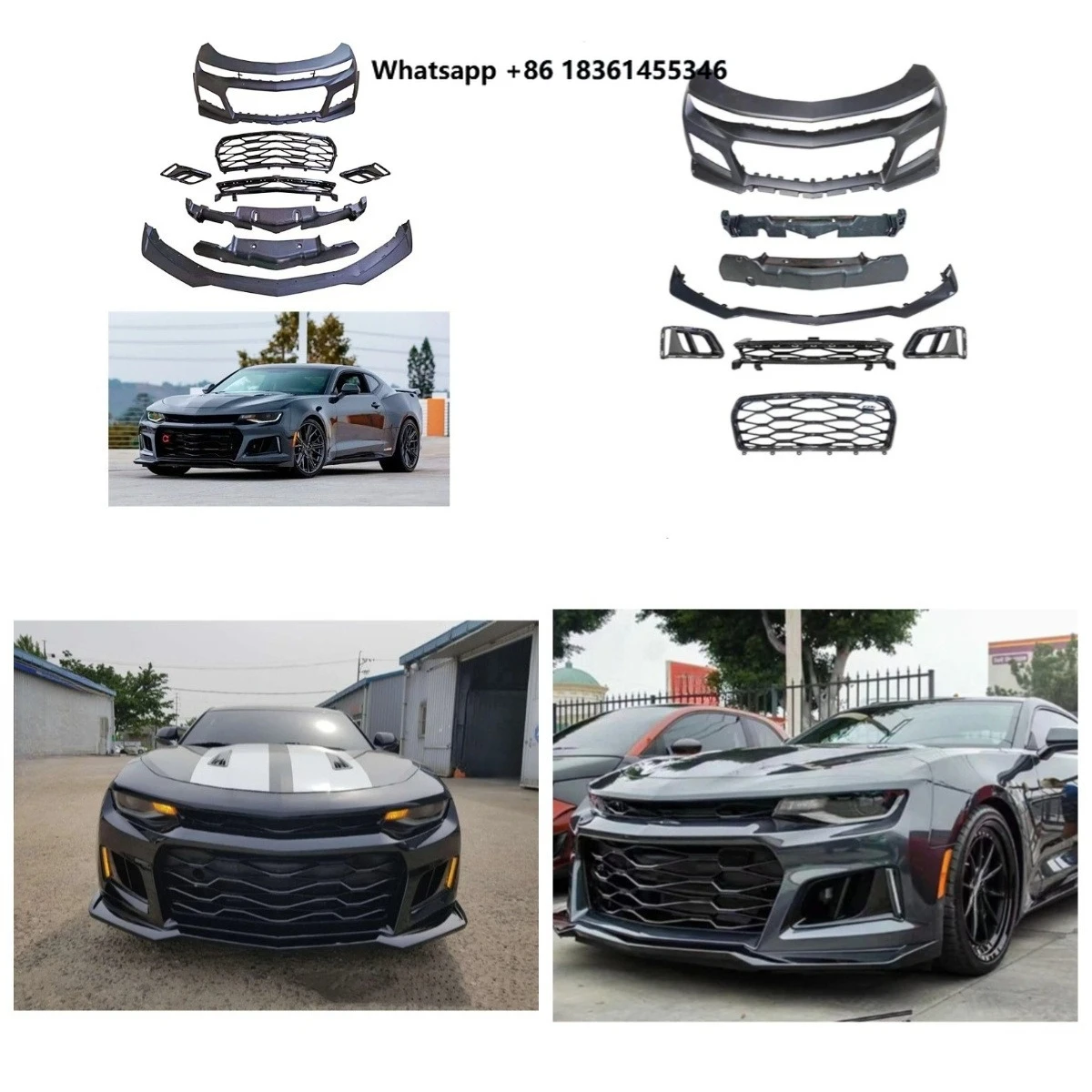 

For Camaro 2016 2017 2018 Upgrade Camaro ZL1 Body Kitstlf Camaro Accessories Front Bumper Body Kit