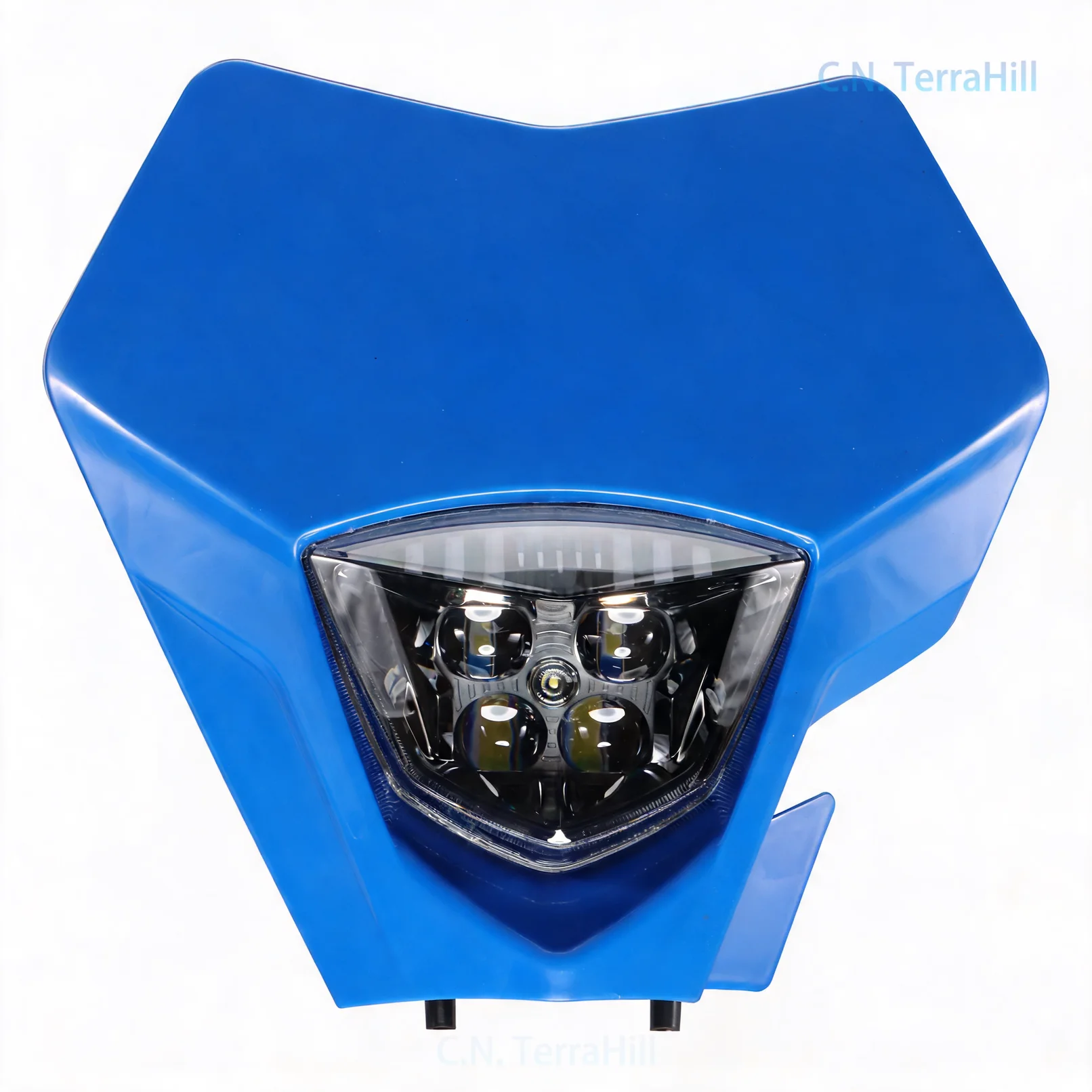 Motorcycle Headlight, Off-Road LED Universal Front Light, Blue, High Beam Lamp for Dirt Bike ATV