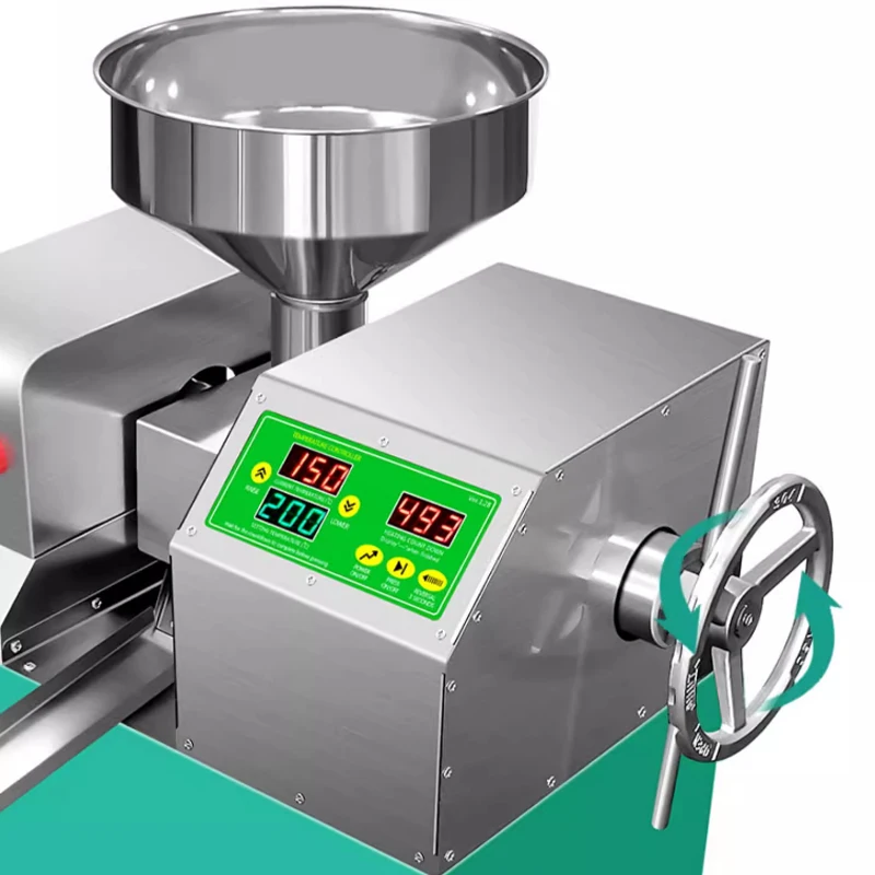 Electric Oil Press Machine Commercial Small Hot Cold Oil Extraction Machine 220/110V Full Automatic Stainless Steel Oil Press