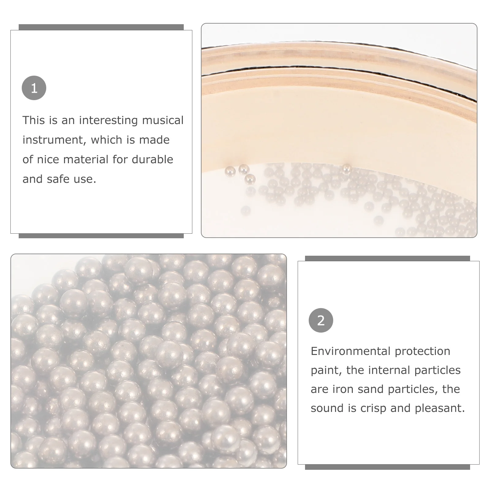 2 قطعة طبل موجة المحيط للأطفال اليد الخرز طبل قطعة واحدة حواف ناعمة الوالدين الطفل أداة عزف موسيقى تفاعلية الاطفال الموسيقى #4
