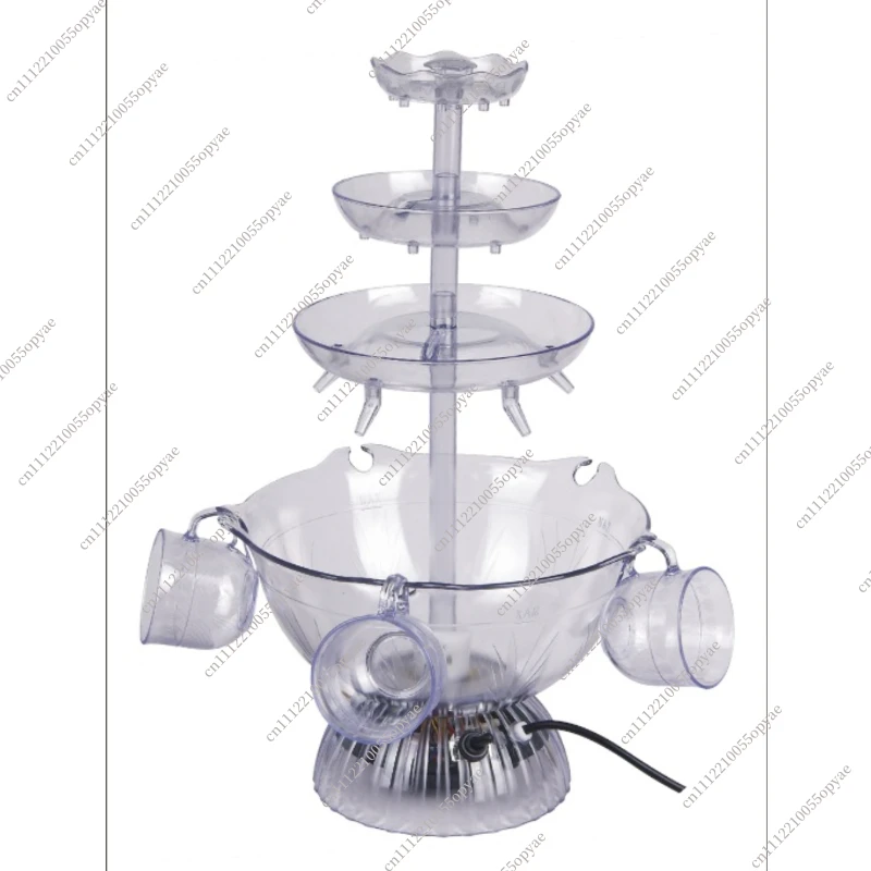5 Cups Red Wine Fountain Machine UL Plug Cocktail Beer Juice Dispenser Hotel Wedding Party Beverage Separator