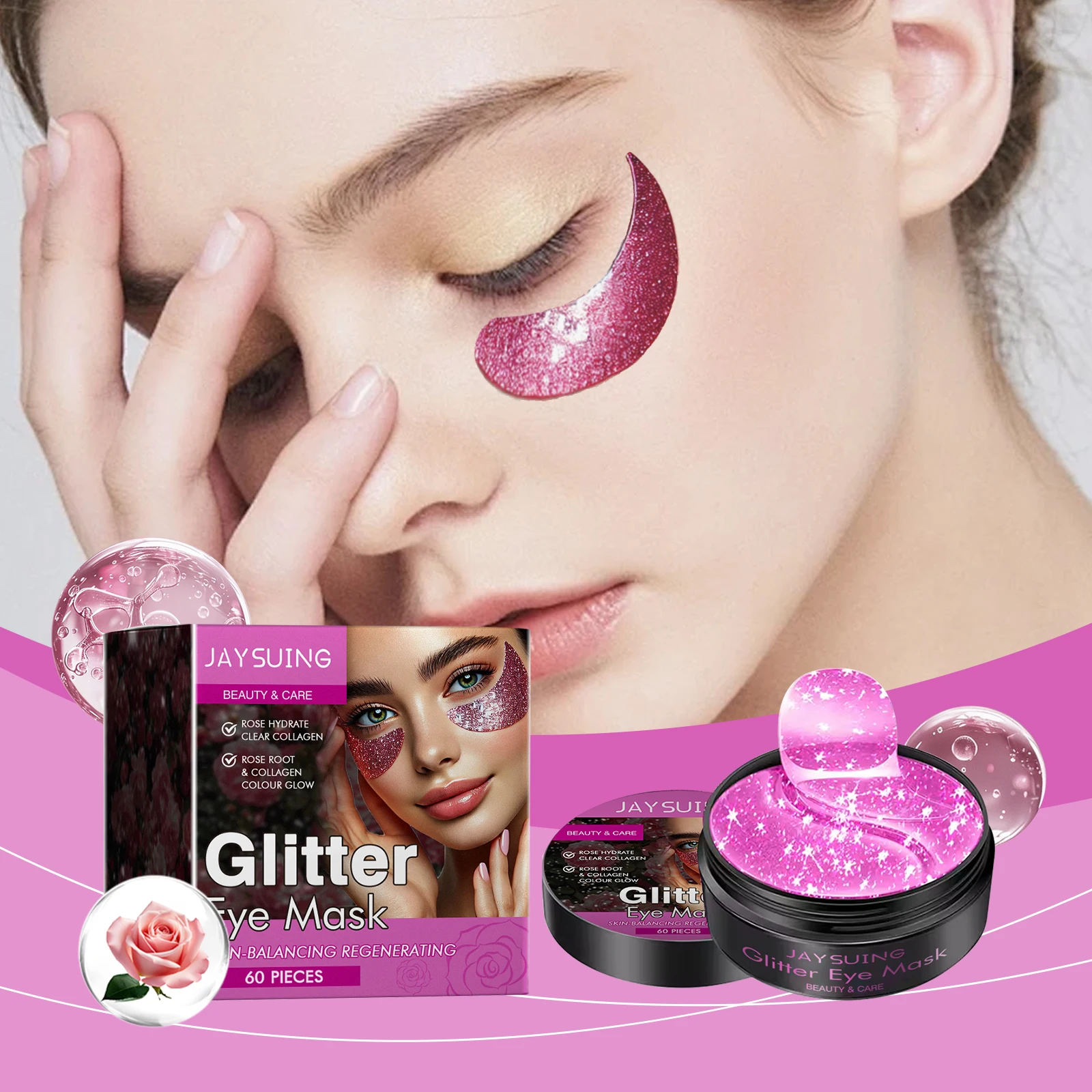 

Collagen Tightens Eye Mask Improve Skin Sagging Nourishment Moisturizing Eliminate Edema Relieve Eye Fatigue Eye Care Patches