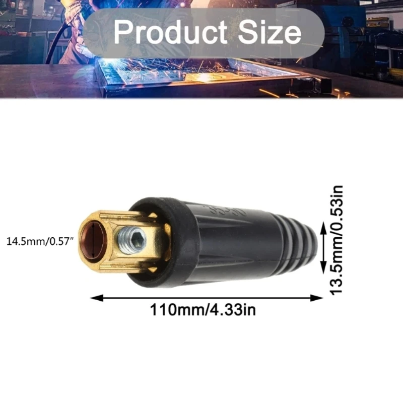 2 قطعة كابل لحام زوج موصل سريع 200Amp-300Amp ( # 4- # 1) 35-50 SQMM لملحقات آلة اللحام