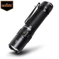 Sofirn – lampe de poche LED Rechargeable SP35, 2 groupes, 21700, Type C, 2A, SST40, 2200lm, torche avec indicateur de puissance rampant, mise à jour ATR