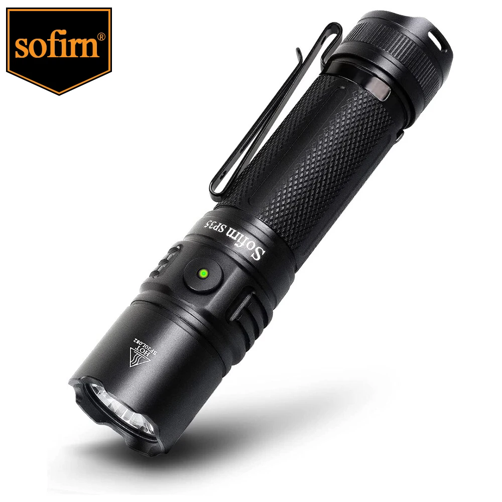 Sofirn SP35 Rechargeable LED Flashlight 21700 Type C 2A SST40 2200lm Torch 2 Groups with Ramping Power Indicator Update ATR