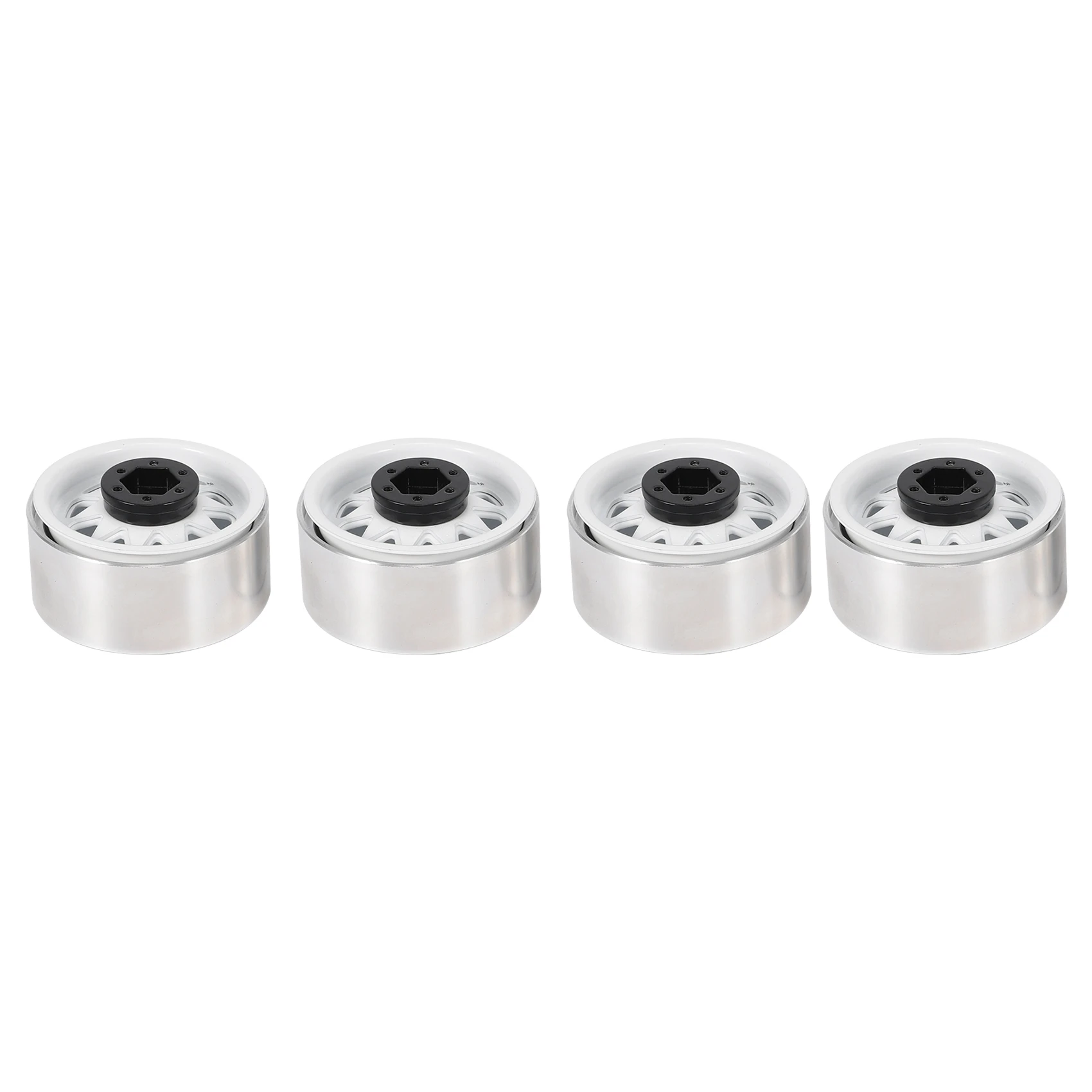 4PCS Deep Dish Wagon 1.9 Metal Beadlock Wheel Hub Rim for 1/10 RC Crawler Axial SCX10 90046 Traxxas TRX4 RC4WD D90,5