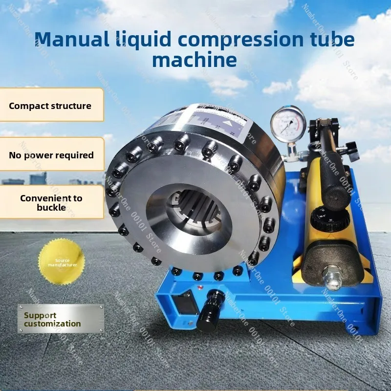 Manual hydraulic pipe shrinking machine Semi-automatic operation High pressure steel pipe crimping machine Small household