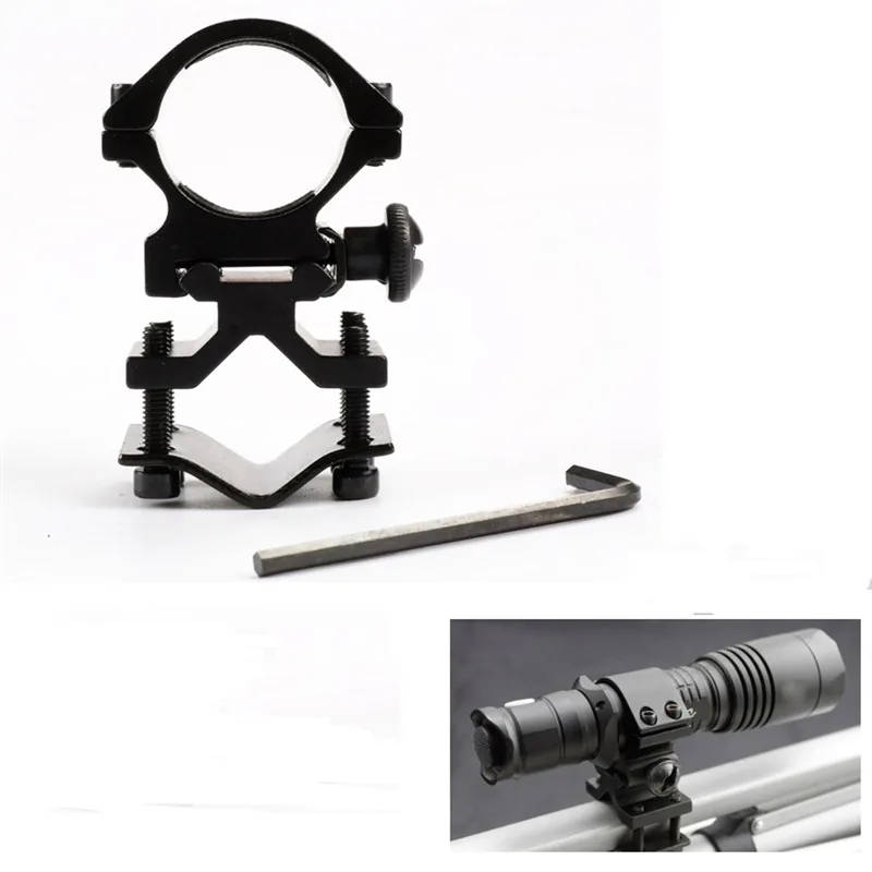 Universal Metal Rail Clip 25mm Ring 20mm Rail Gun Mount Tactical Flashlight Laser Torch Bracket For 501B C8 Hunting Flash Light