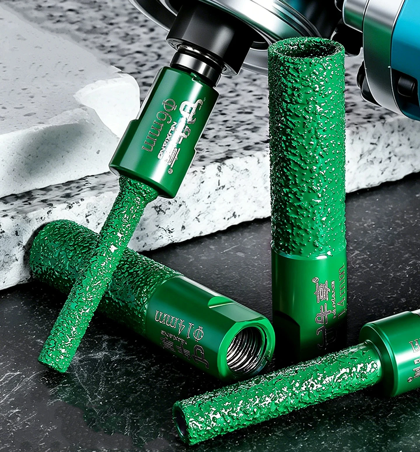 6/8/10/12/14/16mm Vacuum Brazed Diamond Milling Cutter Bit M10 Hole Saw Angle Grinder Brazed Core Drill Bit for Ceramic Granite