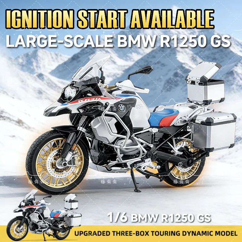 

Spray 1:6 FOR BMW R1250 GS ADV Alloy Metal Diecast Motorcycle Model Trendy Ornaments Collection Toys Car Gift boy Birthday 3