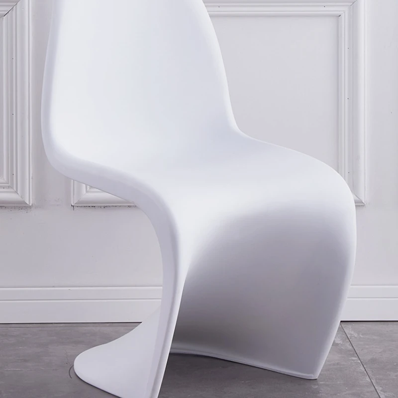 Dining Chair Modern Simple Chair Home Restaurant Thickened Plastic Back Chair Designer Chair