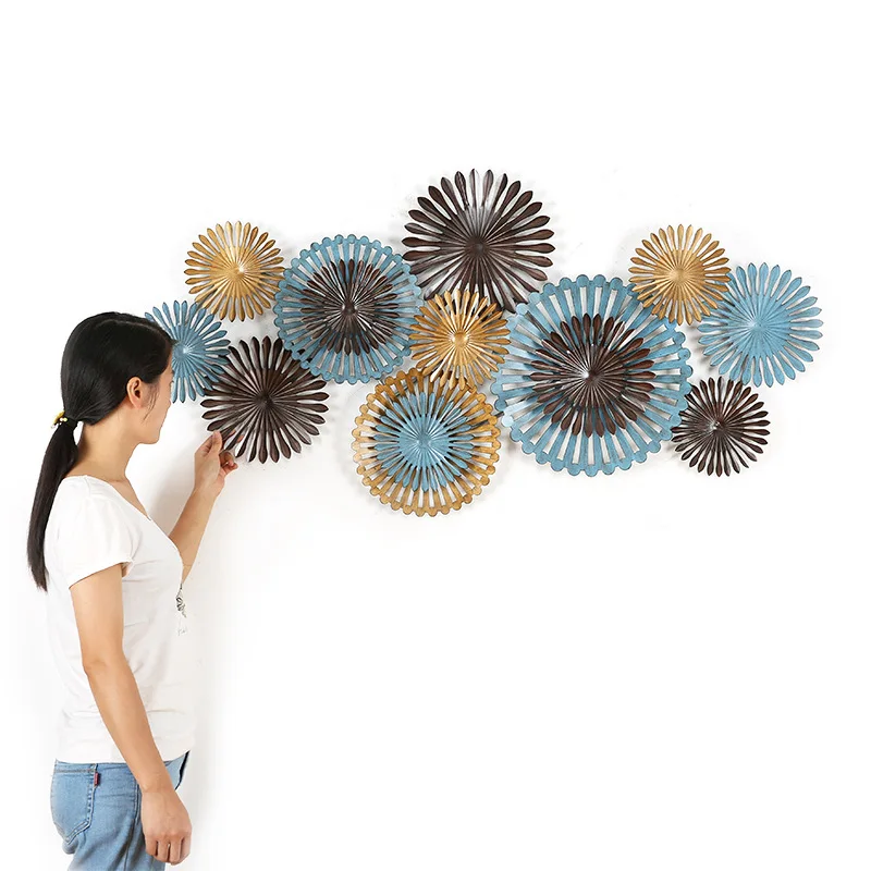 Simple modern TV background wall decoration pendant creative home light luxury living room dining room wrought iron