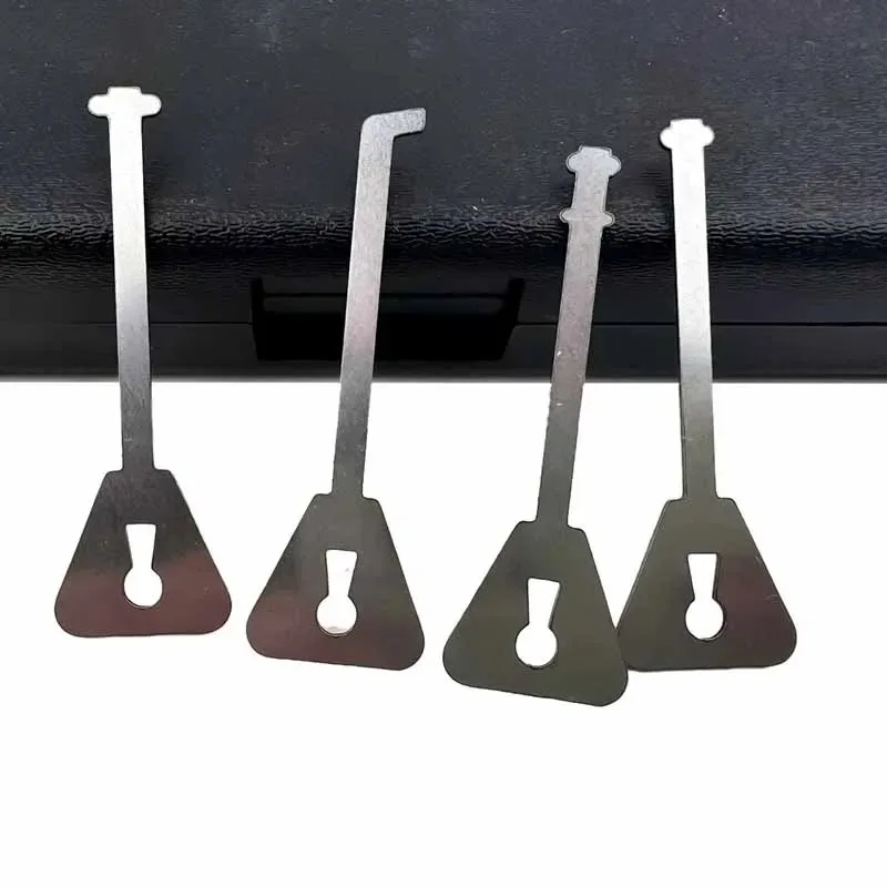 5PCS Master Keys Stainless Steel Replacement Skeleton Lock Key Set Multiple Shapes Lock Picking Emergency Tool