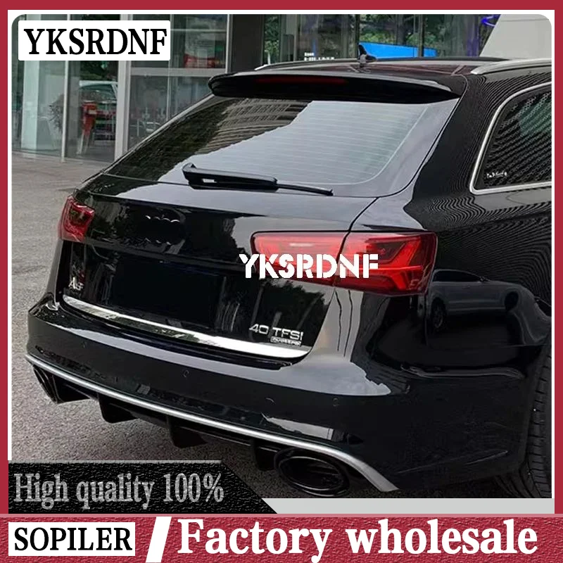 Rear Bumper Diffuser Lip Spoiler Protector for Audi A6 S-line S6 Hatchback Avant Touring 2015 - 2018 Not for RS6 Bumper Guard