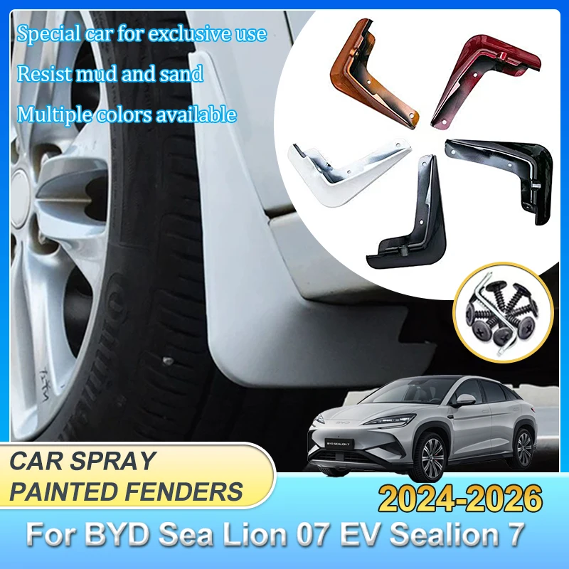 

Car Front Rear Fender For BYD Sea Lion 07 EV 2024 2025 2026 Sealion 7 Mud Flaps Splash Guards Mudguards Baking Paint Accessories