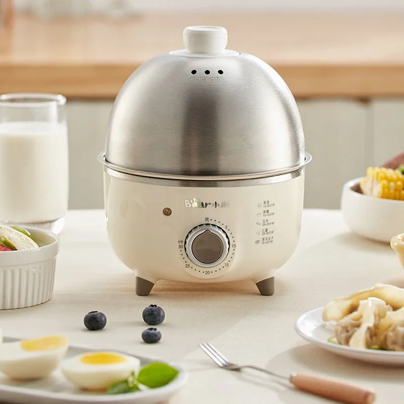 350W Electric Egg Boiler Breakfast Machine Egg Cookers Automatic Steamer Multicooker Egg Custard Steaming Cooker with Timer