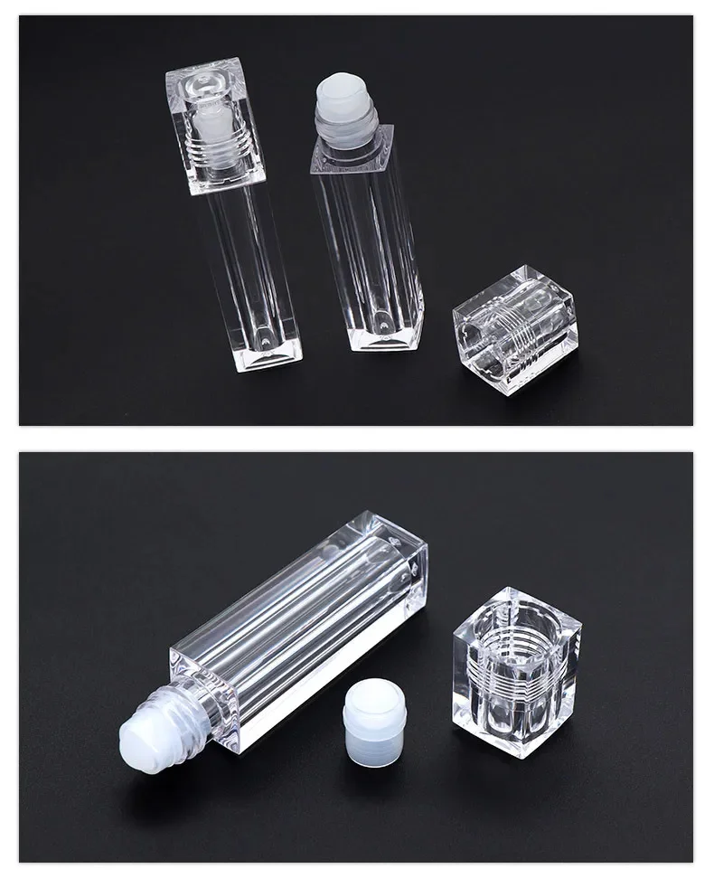 50 pcs 6.5ml Accessories Lip Gloss Roll on Empty Containers Rollerball Roller Tubes  Essential Oil Lip Gloss Refillable Tube