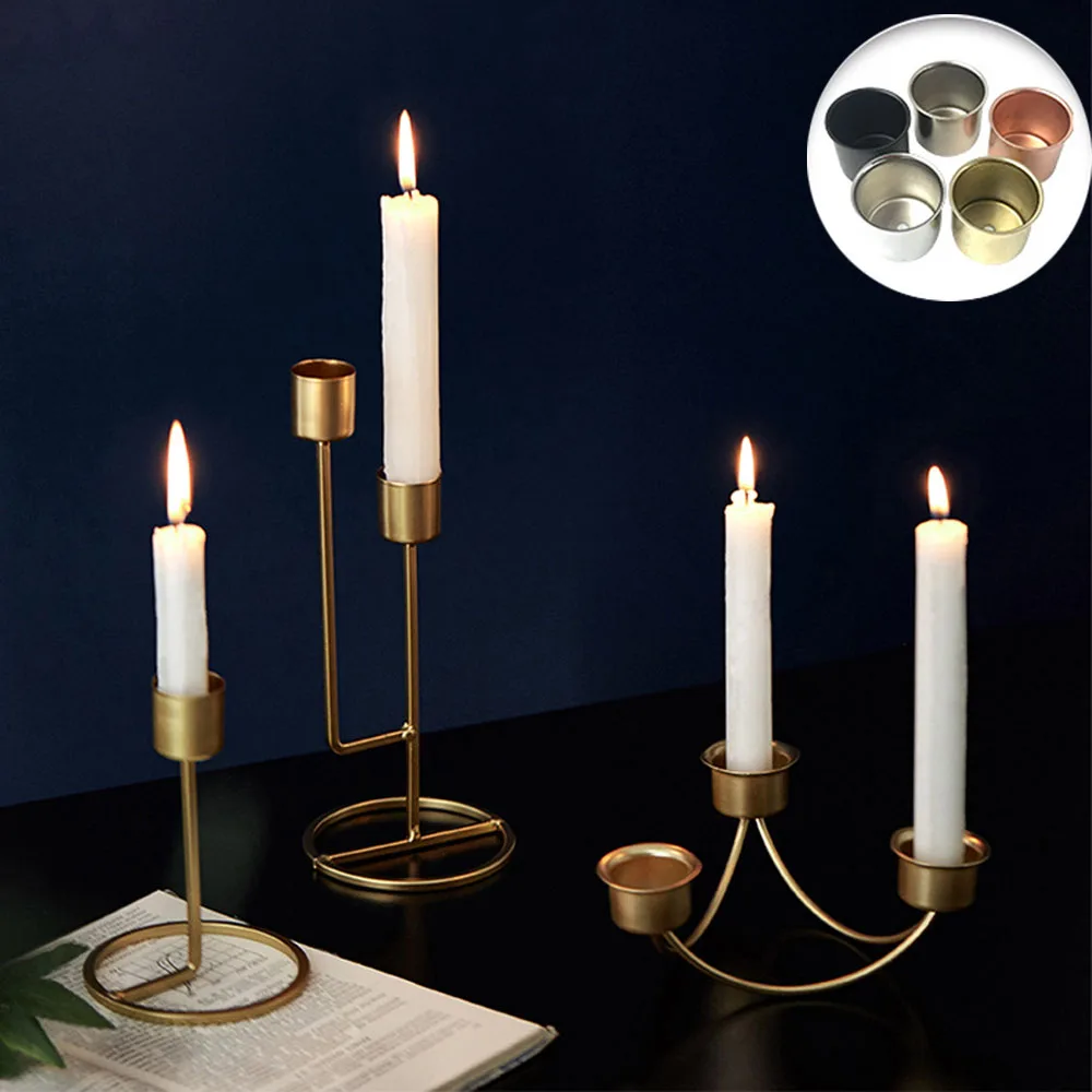 DIY Home Decoration Ornament Candle Craft Candle Cups Tapered Wax Making Metal