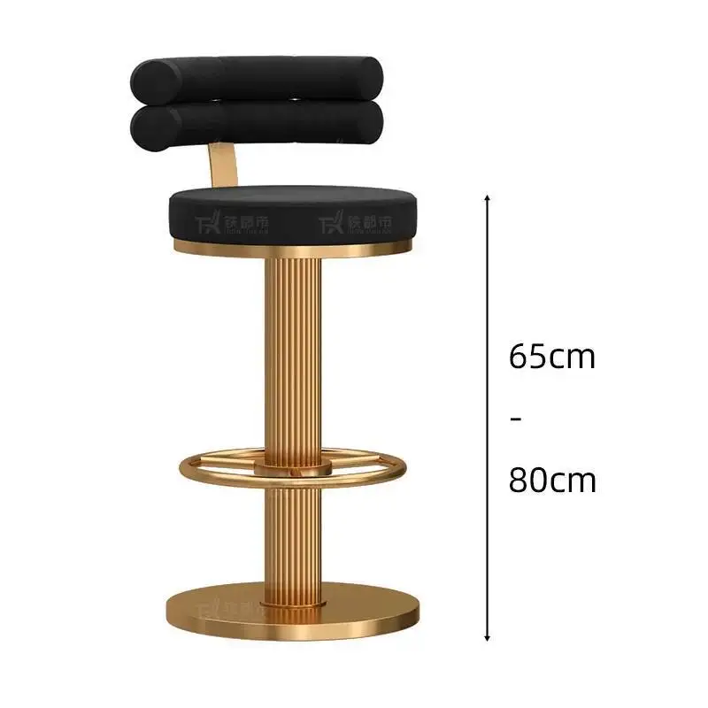 Backrest Chair Bar Stools Designer Aesthetic Swivel Nordic Stools Height Adjustable Taburete Alto Cocina Bar Furniture