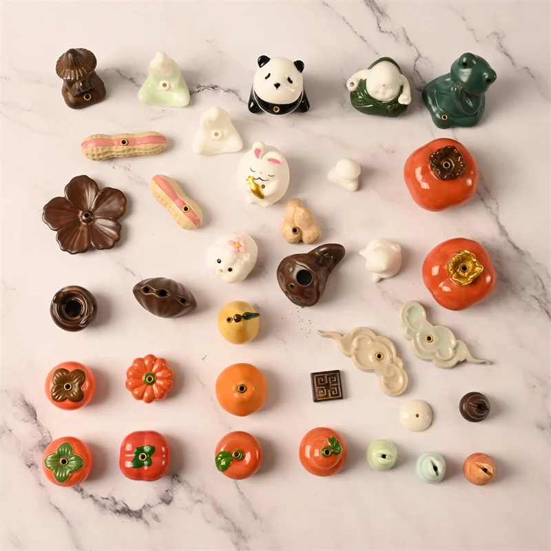 

Ceramic DIY Incense Holder Base - Hand-Painted Burner Kit for Stick/Cone Incense, Home Meditation & Zen Desk Decor