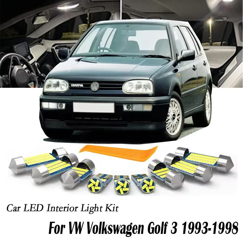 6/11 Pcs Canbus For VW Volkswagen Golf 3 MK3 MKIII III 1993 1994 1995 1996 1997 1998 Car LED Interior Light Bulb Kit Accessories