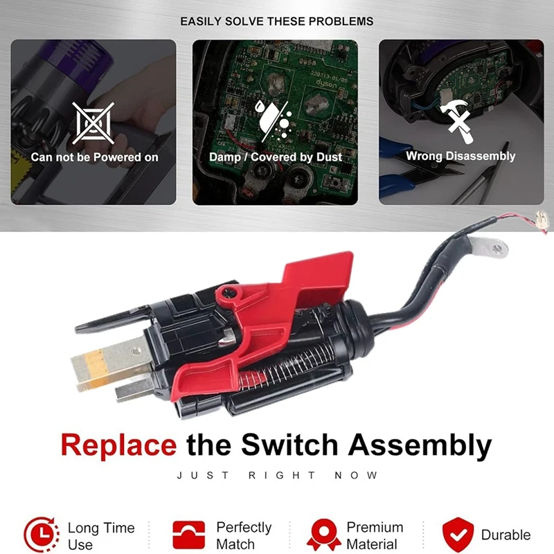 JDZD-الزناد تجميع مفتاح/زر استبدال ل دايسون V15 V11 SV15 انقر في نوع البطارية مكنسة كهربائية مفتاح الطاقة