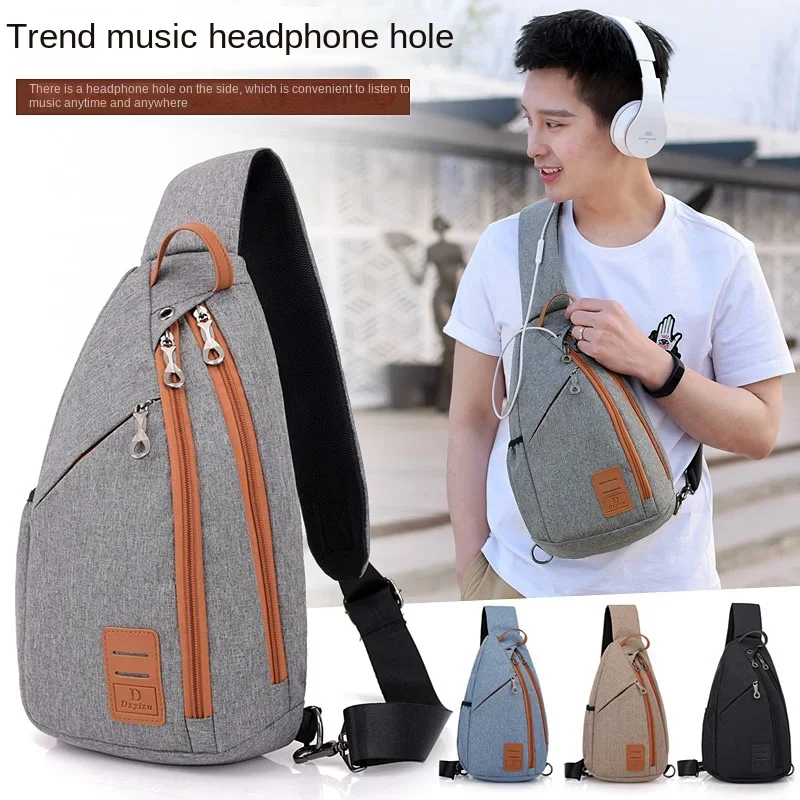 Anti-theft Chest Bag male crossbody bag with earphone jack small Travel Bags mobile phone 가방 one shoulder bags outdoor sport sac