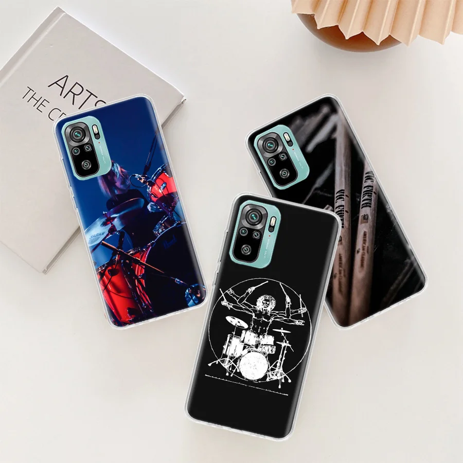 Drum Drummer Music Dj Phone Case For Xiaomi Redmi Note 12 11 Pro Plus 5G 12S 10S 11S 4G 11T 11S 11E 10 9T 9 9S 8 8T 7 Cover Soft