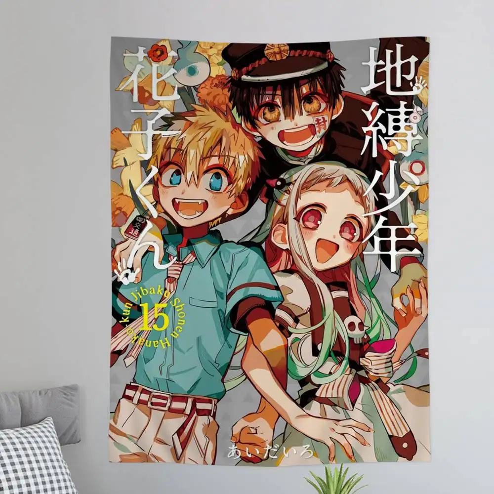 Animation T-Toilet-bound Hanako-kun Tapestry Art Printing Japanese Wall Tapestry Anime Wall Hanging Home Decor