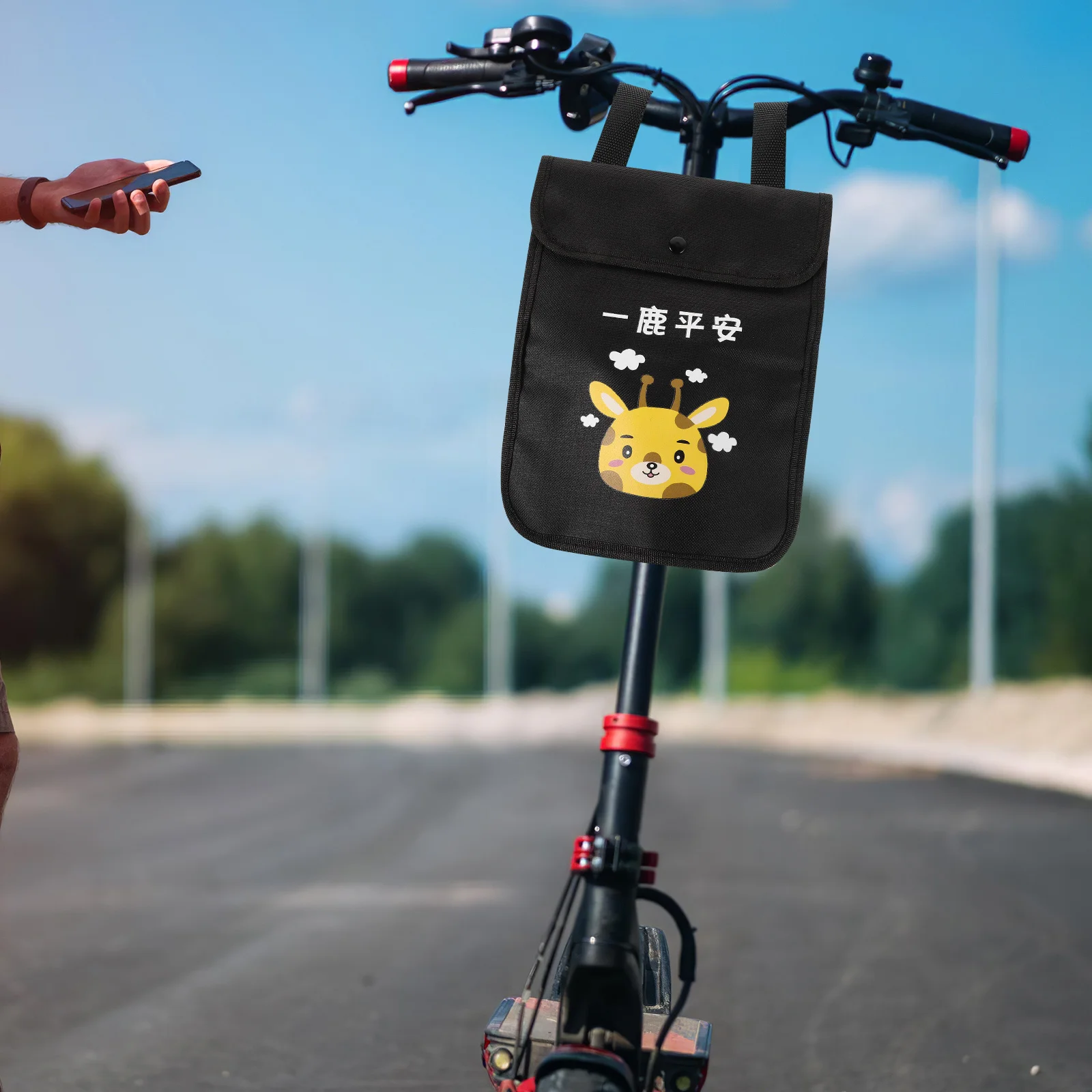 

Front Hanging Waterproof Bag for Electric Scooter and Bicycle Handlebar Storage Spacious Daily Use Motorcycle Pouch